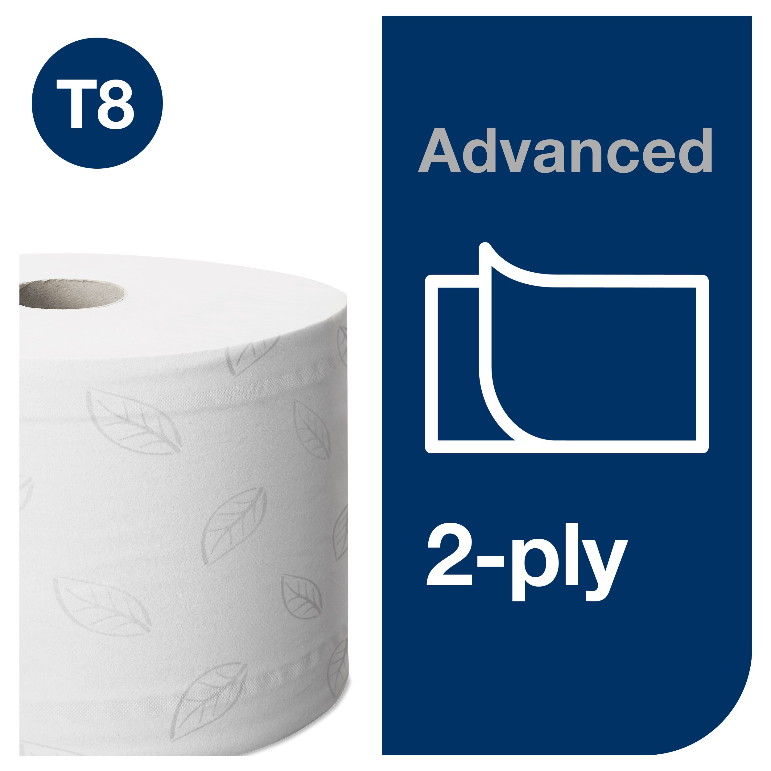 Toaletný papier v rolke SmartOne 2vrstvový, návin 207 m, biely.