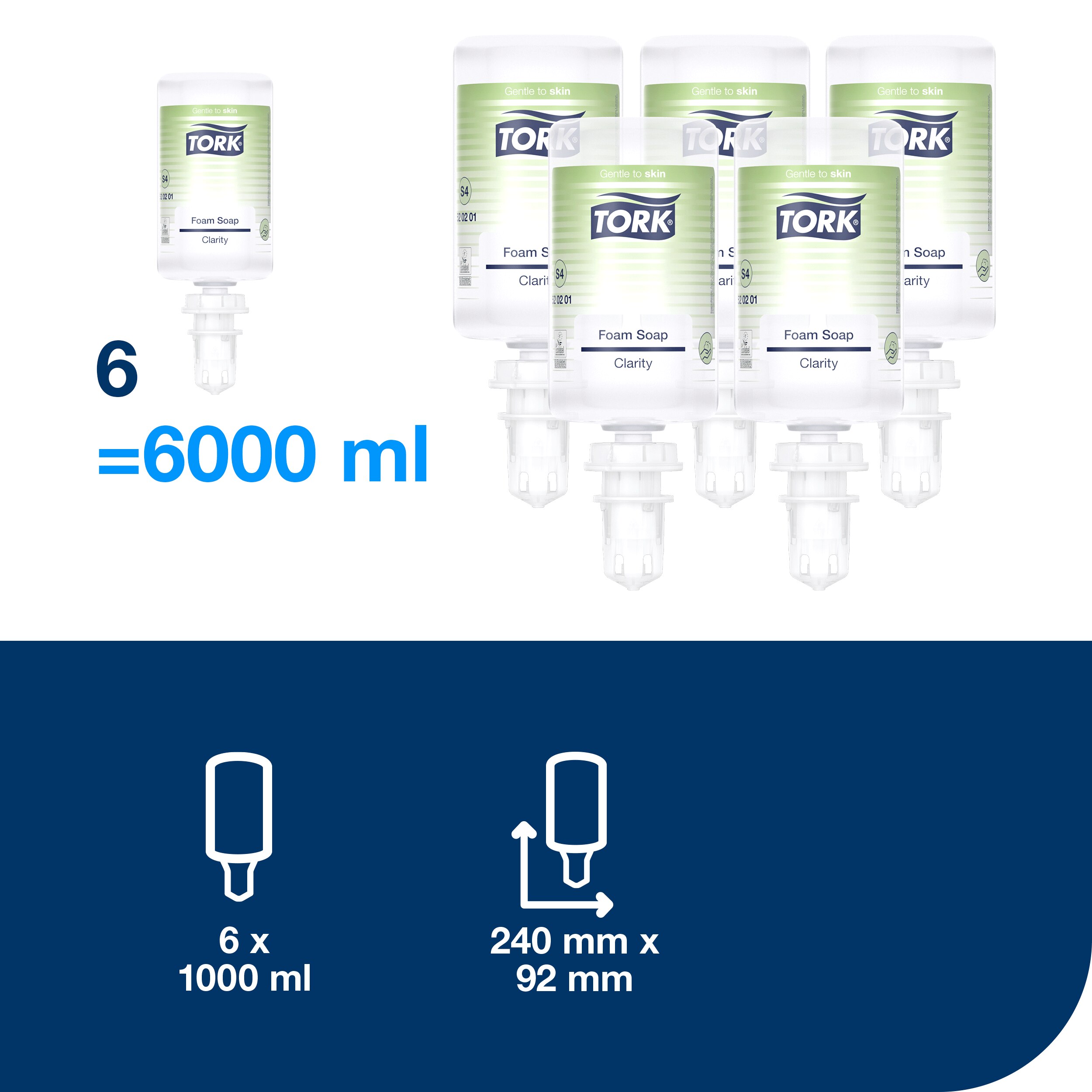 Penové mydlo číre, ekologické, S4, 1l / 2500 dávok