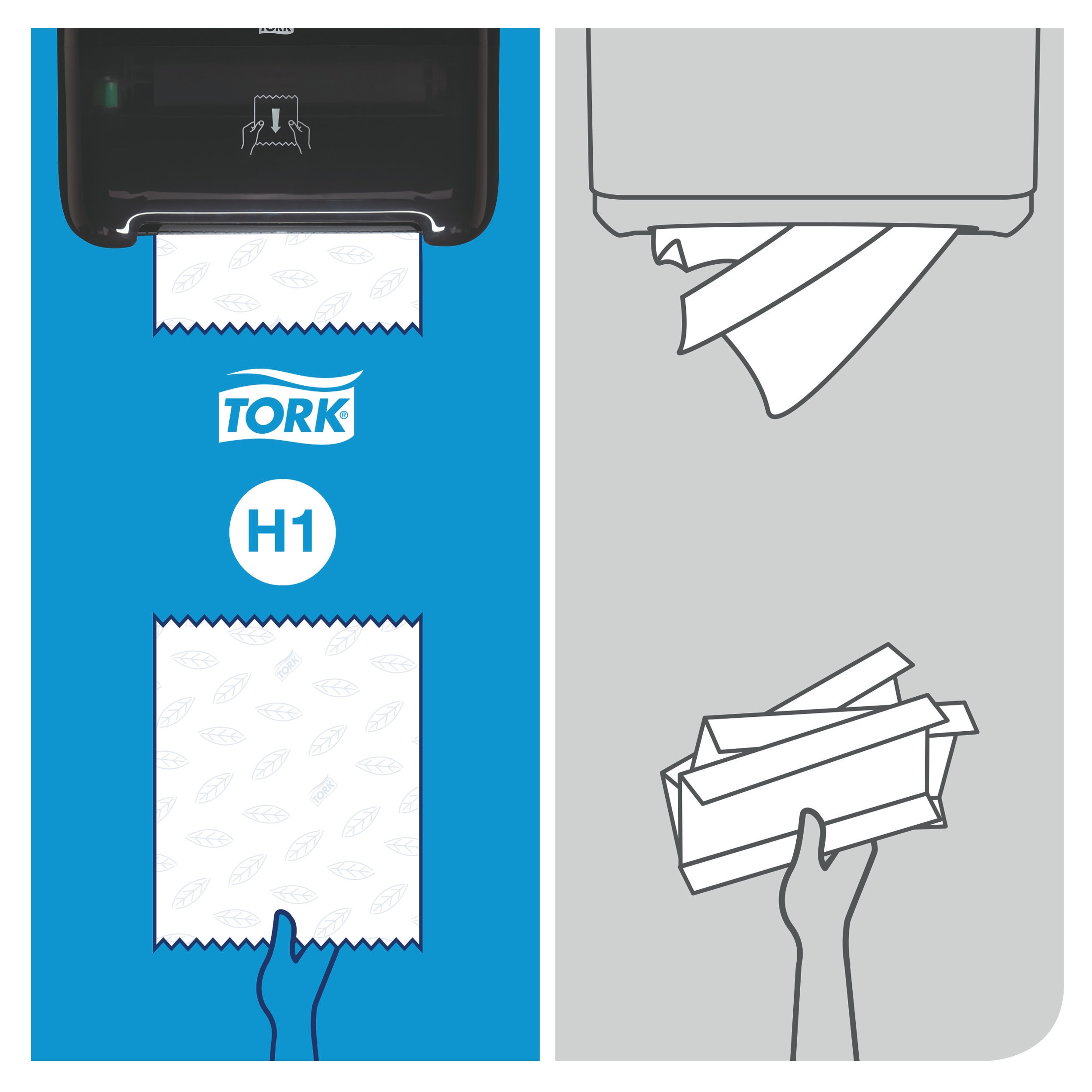 Papierové uteráky Tork Matic – extra dlhá rolka Universal, 1vr., H1, 21 cm / 280 m, 1120 útržkov, biele
