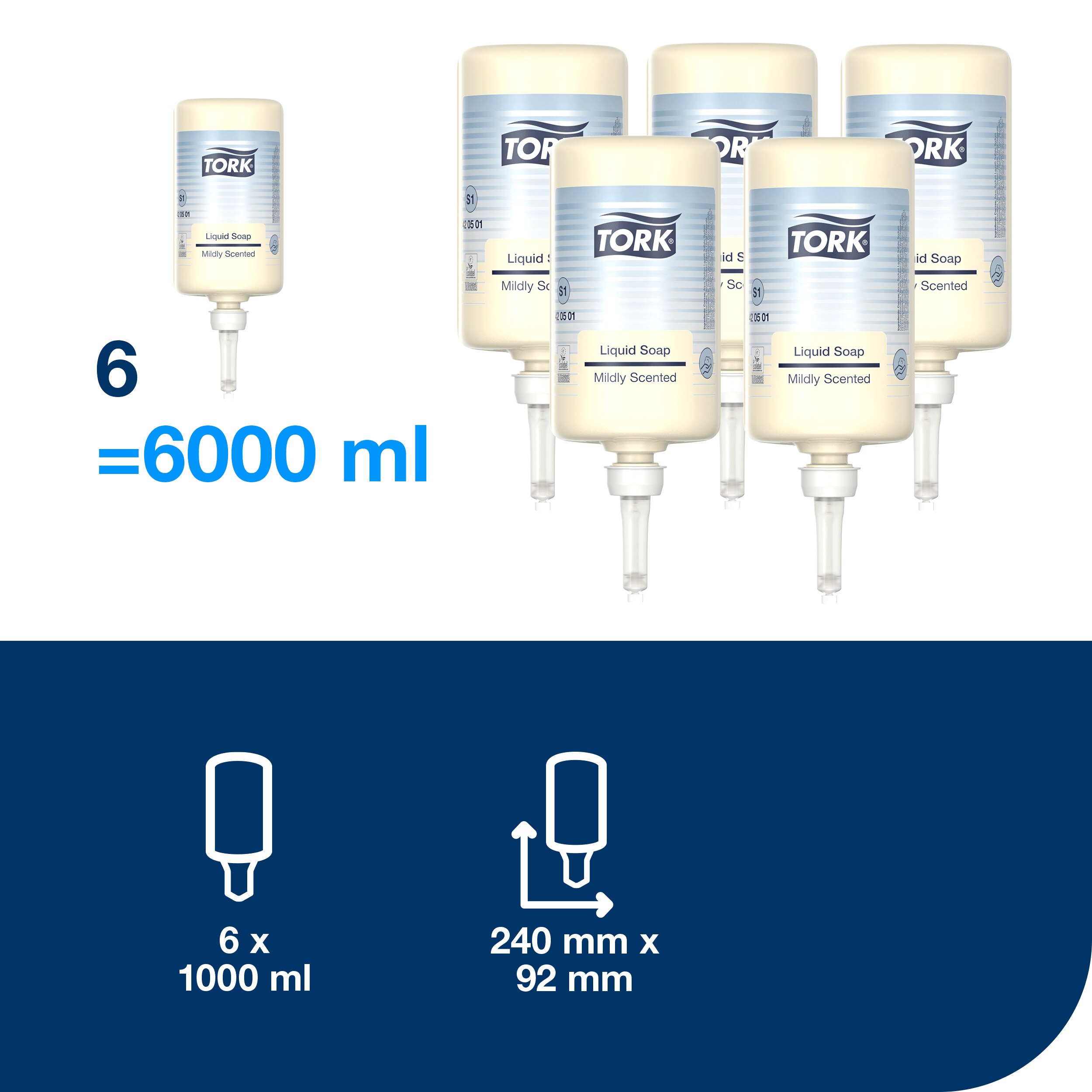 Tekuté mydlo Premium jemné, S1, 1 l = 1000 dávok
