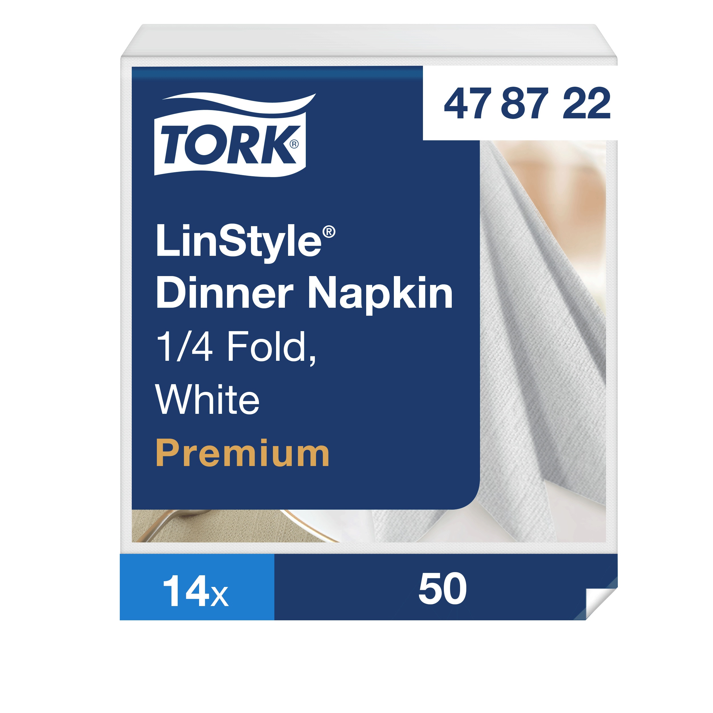 Obrúsky Linstyle PREMIUM 39 x 39cm, biele, 50 ks