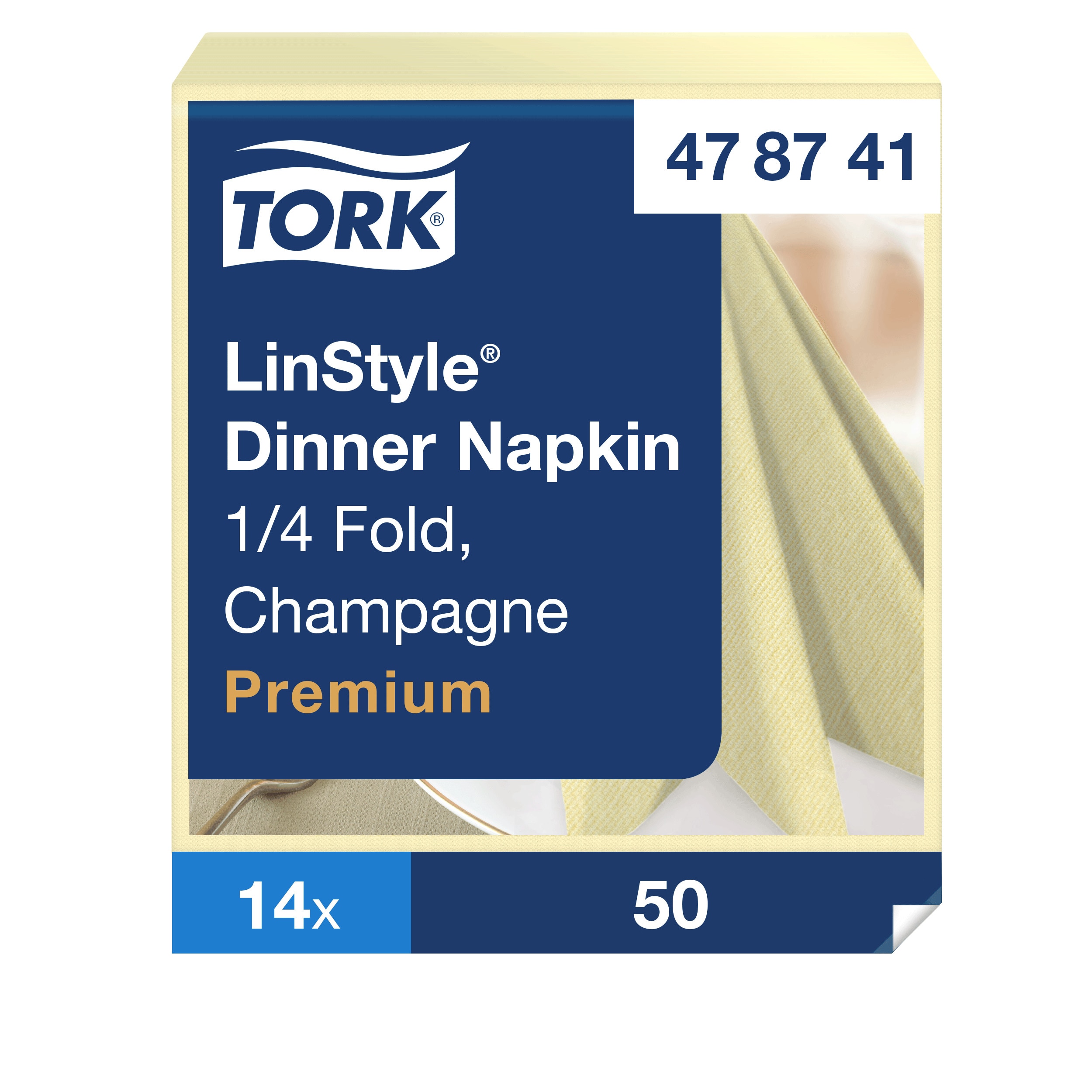 Obrúsky Linstyle PREMIUM 39 x 39 cm, champagne, 50 ks