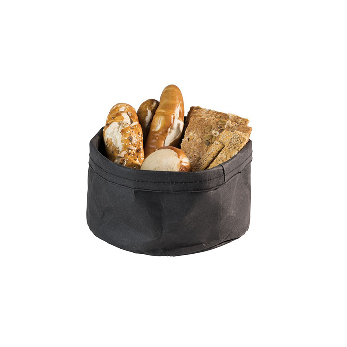košík na pečivo "PAPERBAG" okrúhly pr.20 cm, čierny