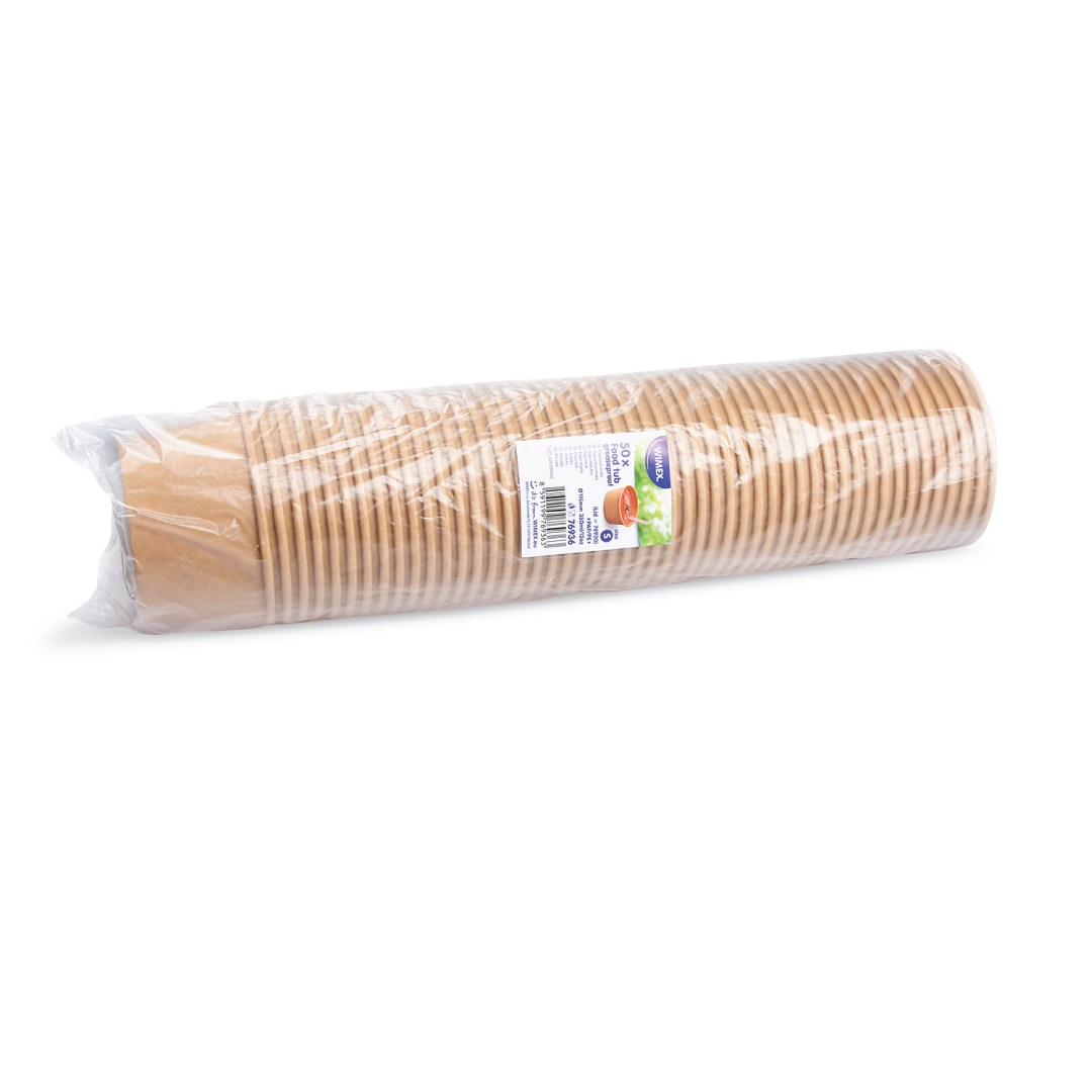 miska papierová guľatá hnedá 350ml, 50ks