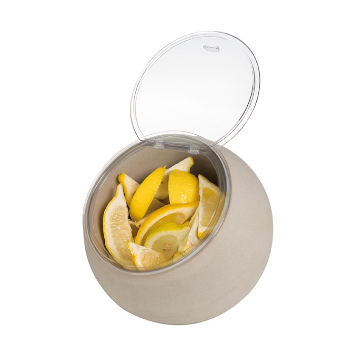 guľa bufetová MOON sivá, 19 cm, 0,8 l, melamín + viečko