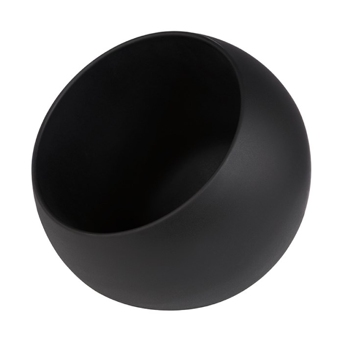 guľa bufetová MOON čierna, 19 cm, 0,8 l, melamín + viečko