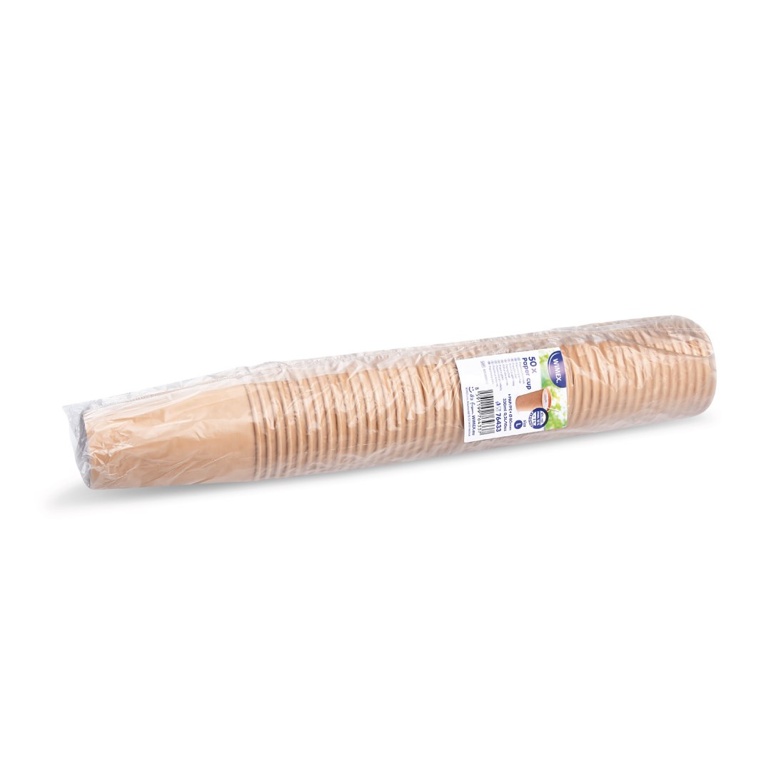 Papierový kelímok kraft 330ml ML / 50ks (pr. 80mm)