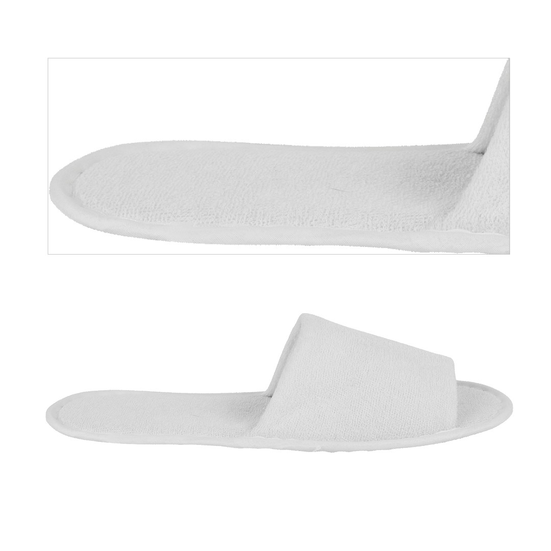 Hotelové papuče LIGHT biele, otvorené