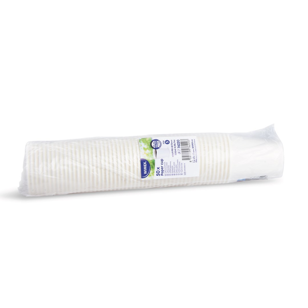 kelímok papierový biely pr.73mm 200ml S 50ks