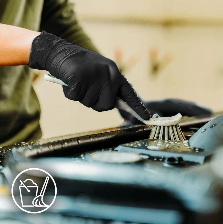 Rukavice veľkosť XL 100 ks nitrilové čierne, nepudrované
