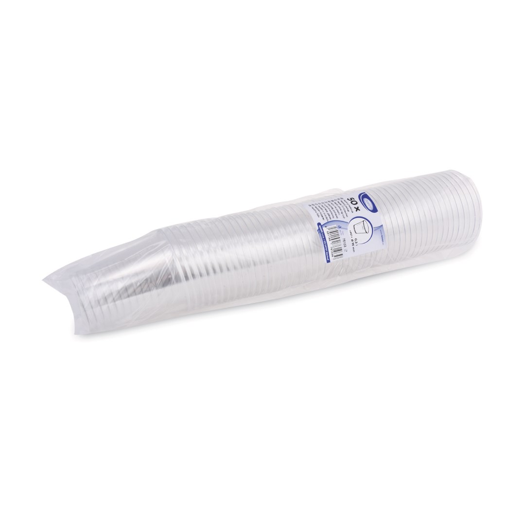 Téglik číry, 300 ml, PET, priemer. 95 mm, 50ks.