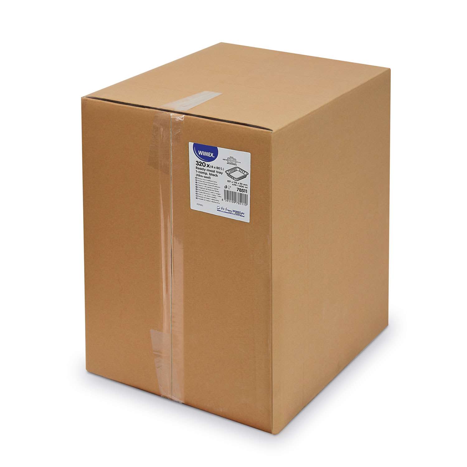 miska zatavovacia 227x178x50mm, 320 ks nedelená čierna (PP)