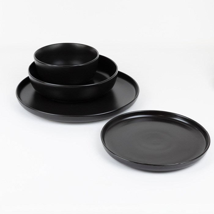 Hlboký tanier FUTURE BLACK 20 cm, čierny porcelán