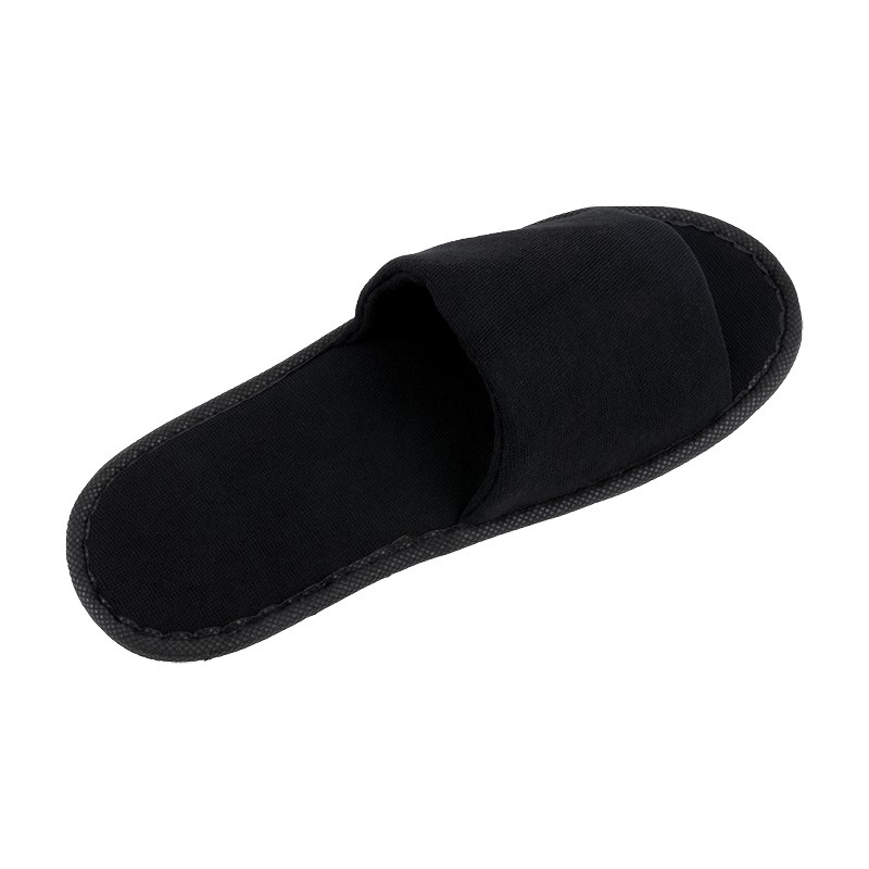 Hotelové papuče STANDARD čierne, otvorené, 28 cm