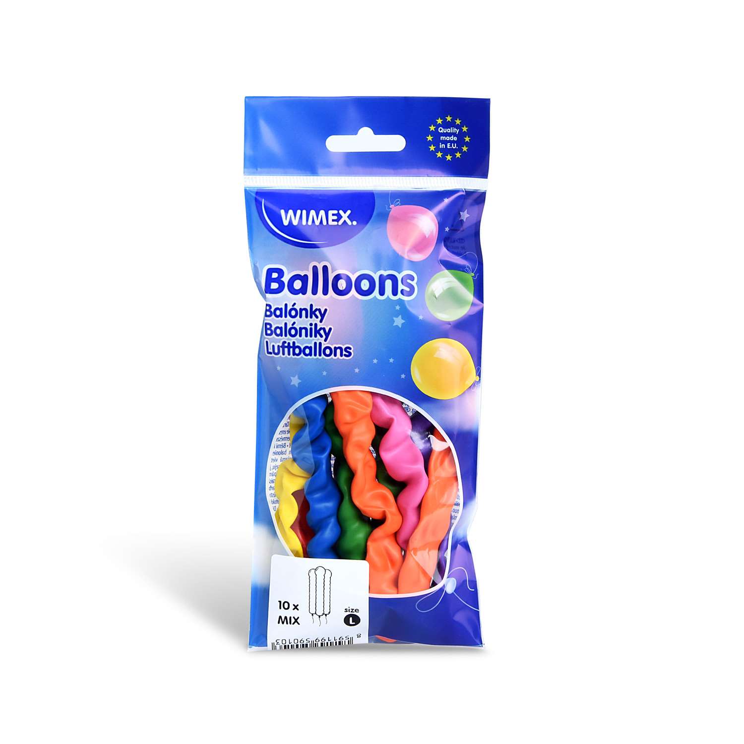 balóniky nafukovacie L 10ks dlhé 80cm