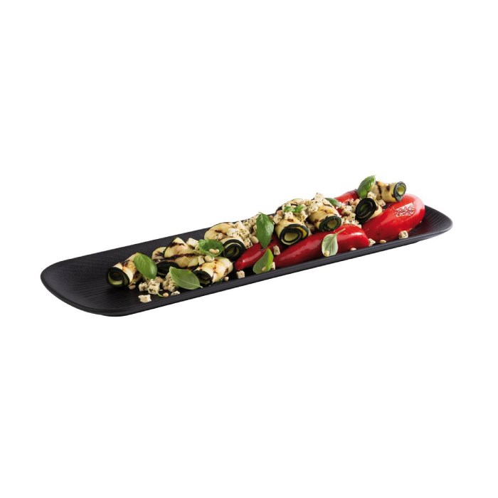 Melamínový podnos NERO GN 2/4, 53 x 16,2 x 2,5 cm, čierny