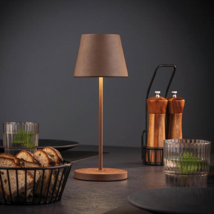 Stolová lampa MERLE, hnedá