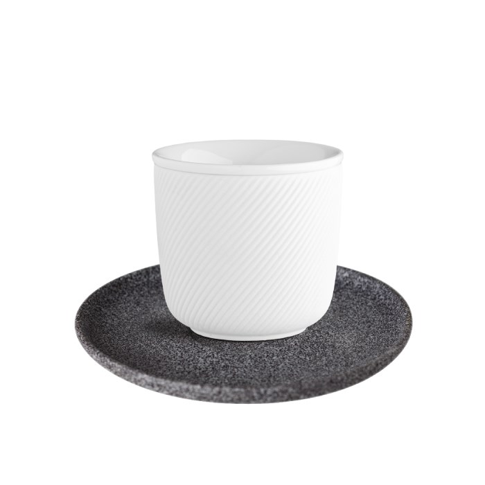 DOUBLEWALLS Porcelánová dvojstenná šálka TWIST raw, 180 ml