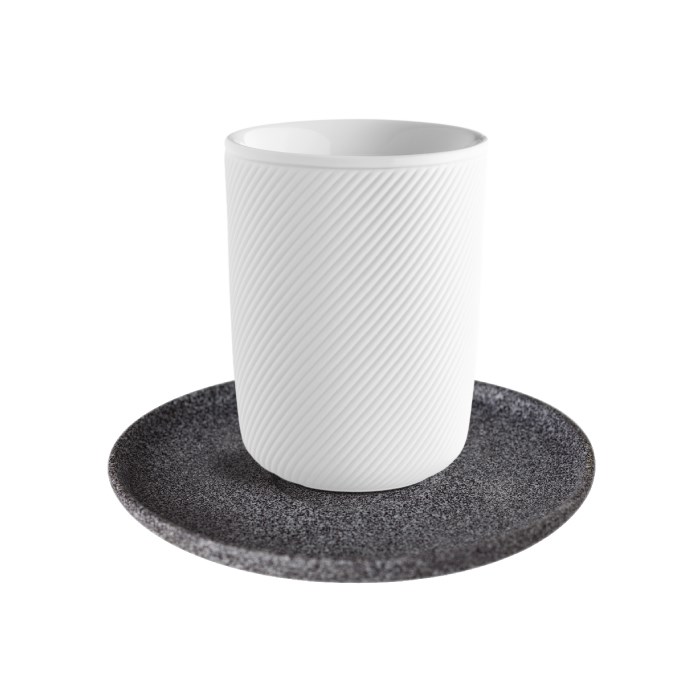 DOUBLEWALLS Porcelánová dvojstenná šálka TWIST raw, 250 ml