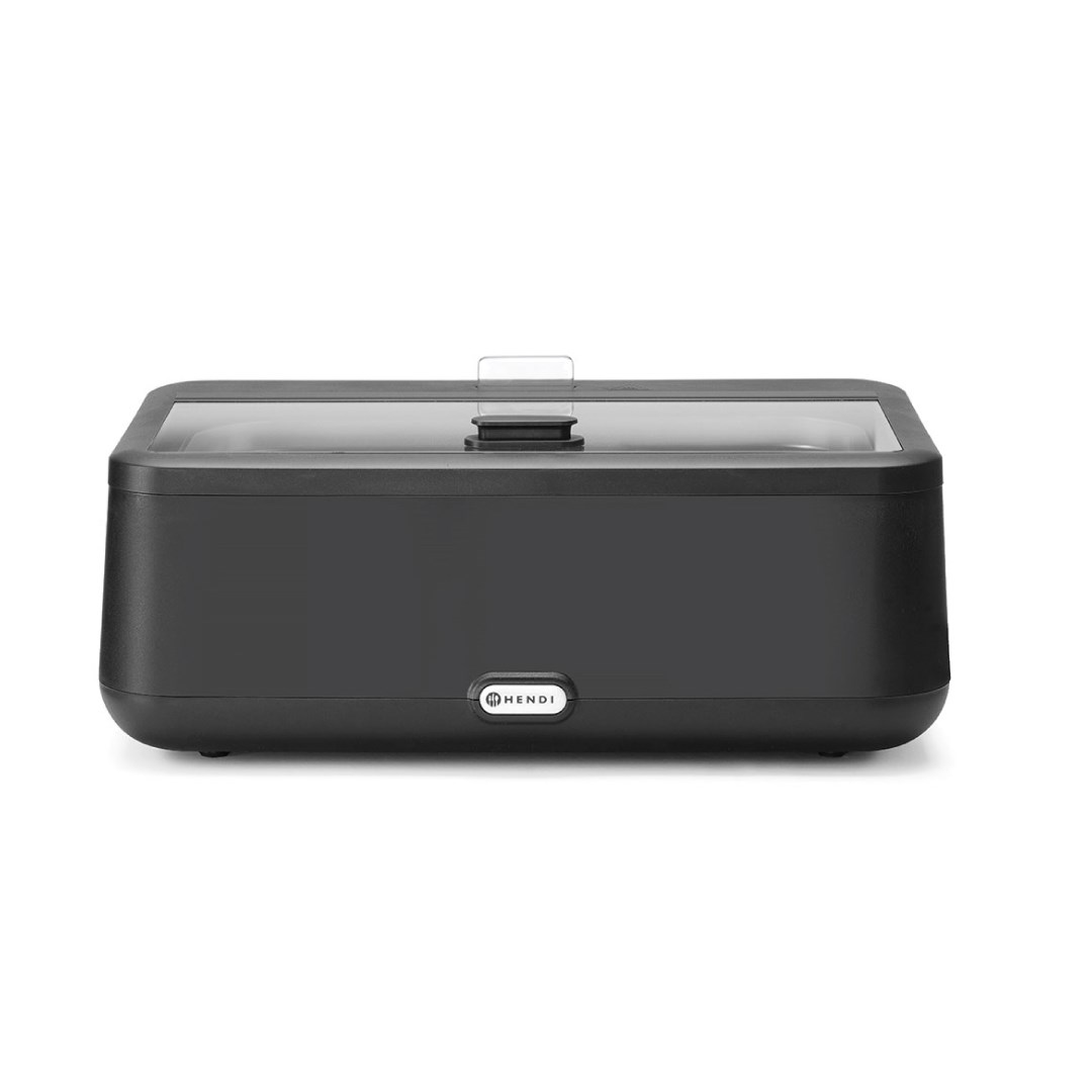 Chafing dish UNIQ elektrický so skleneným vekom, GN 1/1, 12,5 l, čierny