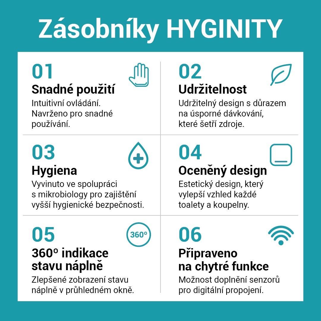 Zásobník HYGINITY na skladané uteráky V/C/W/Z – mini čierny PT3