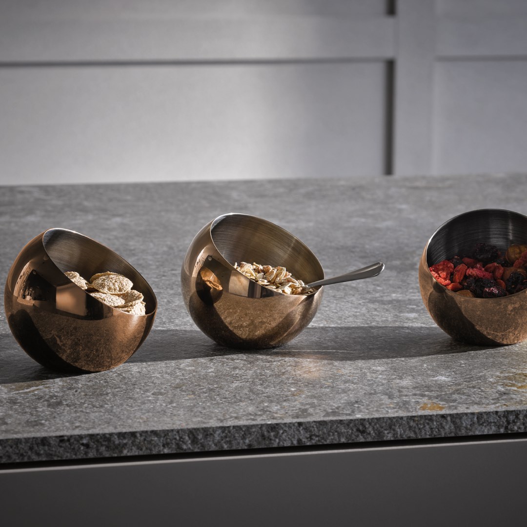Miska SPHERE 8 cm bronz 3 ks