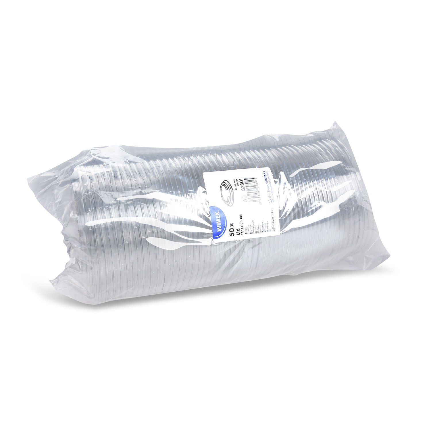 Viečko priehľadné ploché (rPET) pre papierovú misku pr. 185 mm, 50 ks
