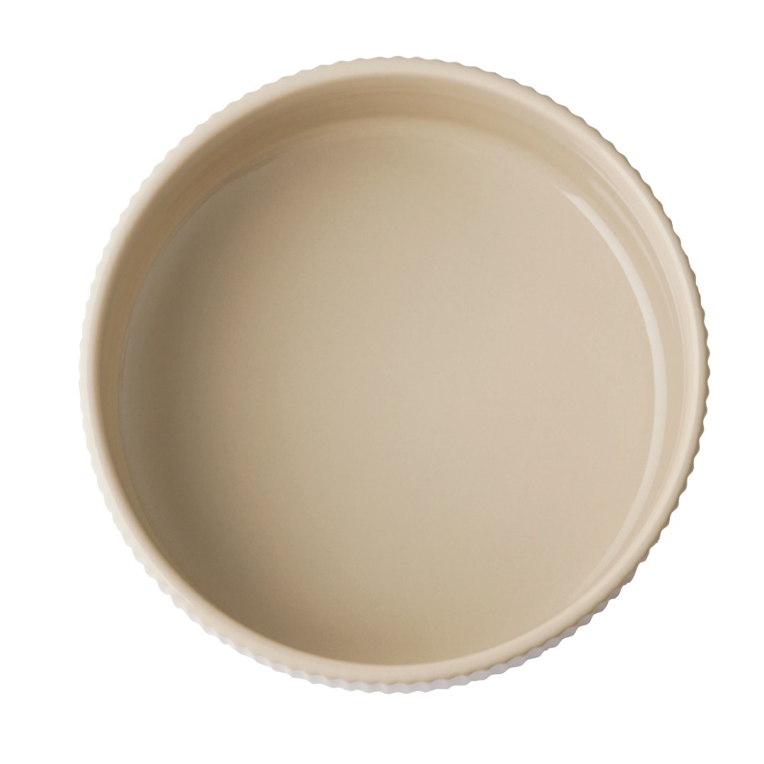 Miska 16 cm Grid, porcelán, béžová