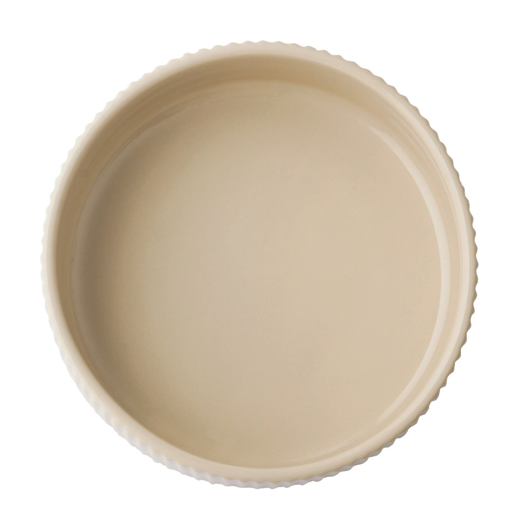 Miska 14 cm GRID, porcelán, béžová