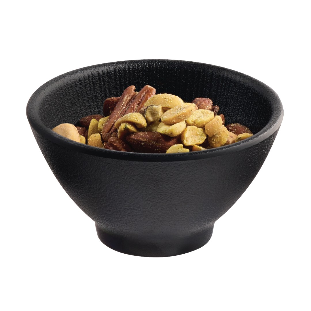 Melamínová miska NERO, 10 cm, čierna