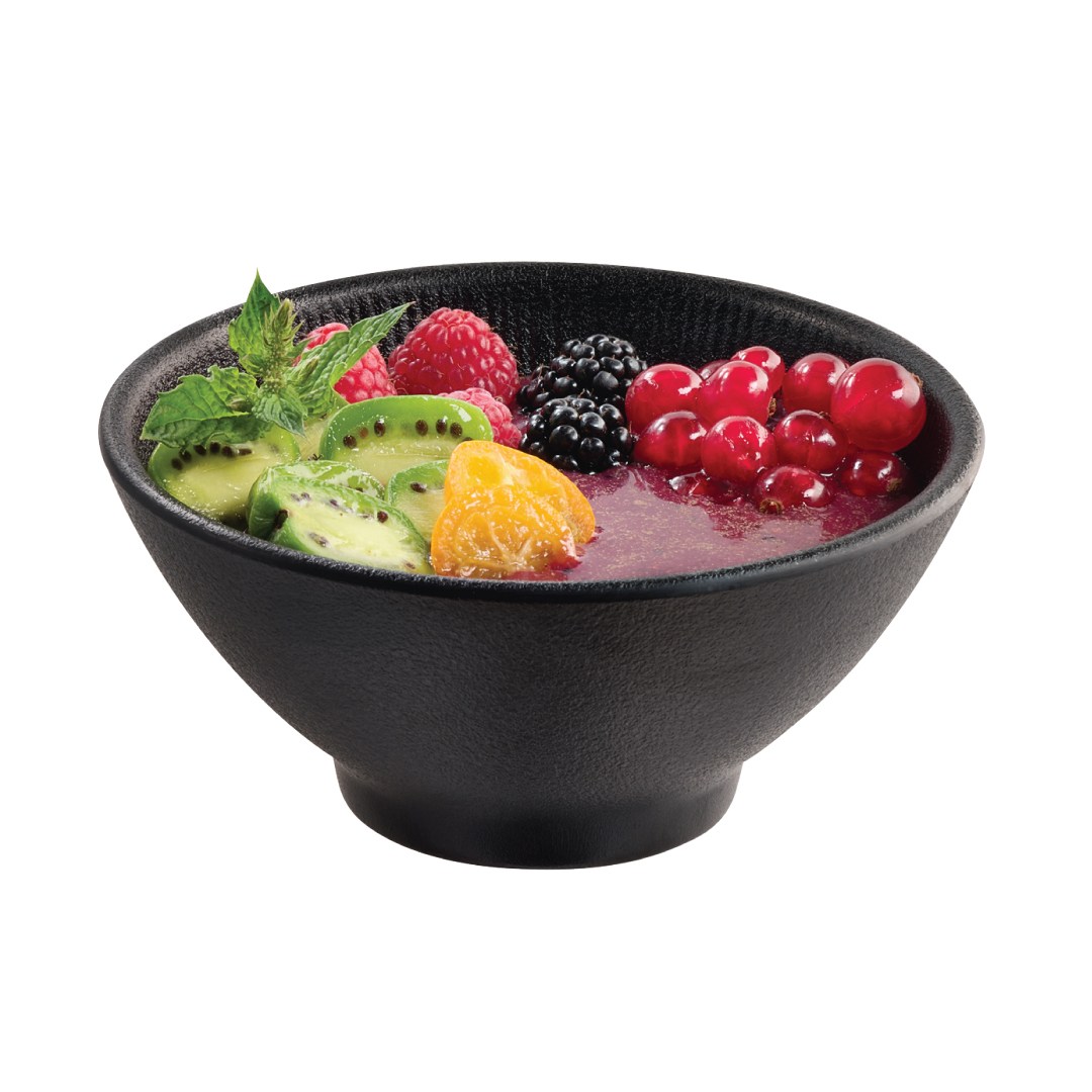 Melamínová miska NERO, 13 cm, čierna