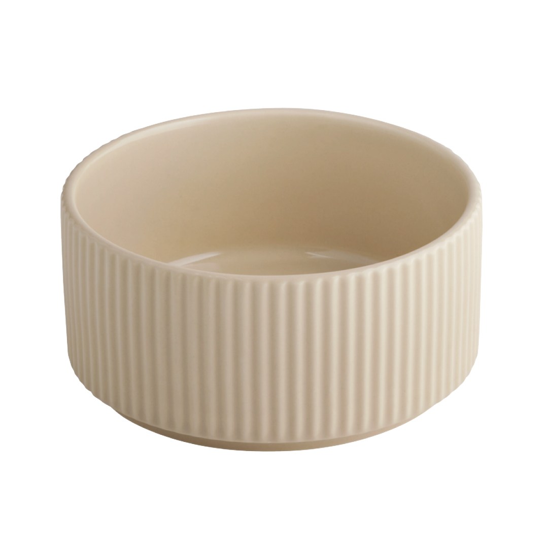 Miska GRID, 12,5 cm, porcelán, béžová
