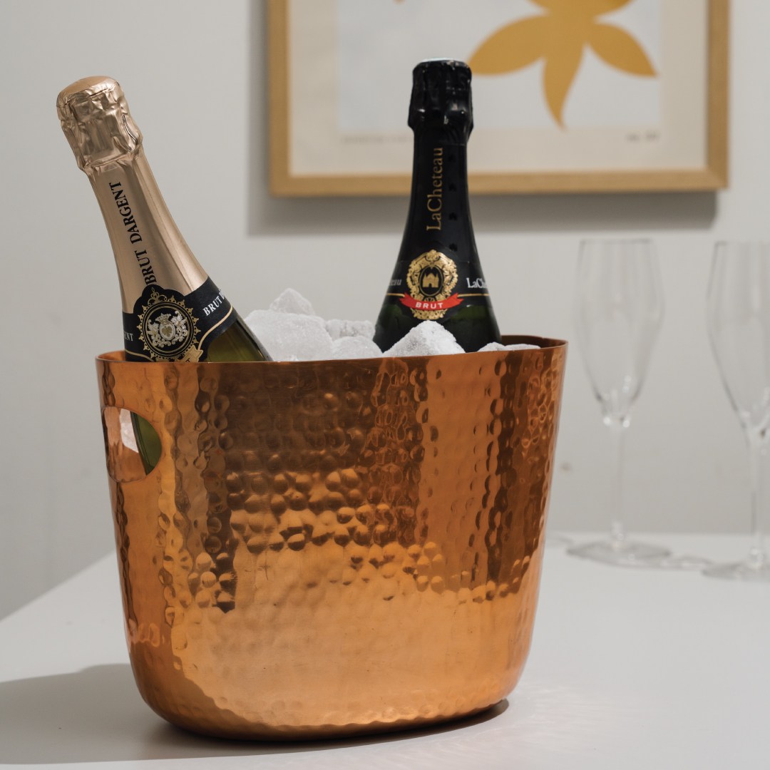 Chladič na sekt/víno, 3,9 l, hliníkový, farba meď