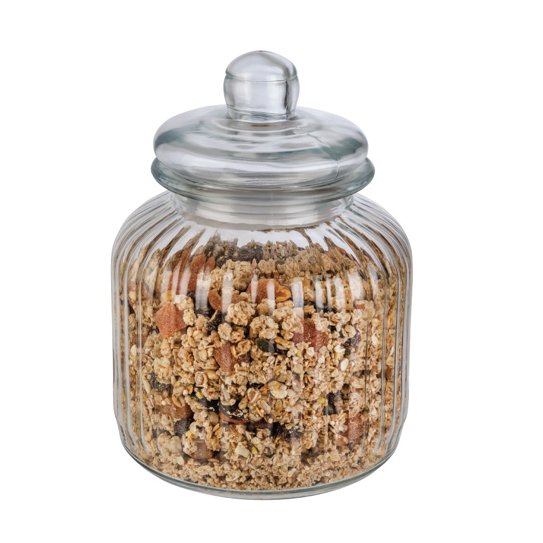 Sklenená nádoba COOKIEGO 3 l, pr.17 cm, v. 24,5 cm s vekom