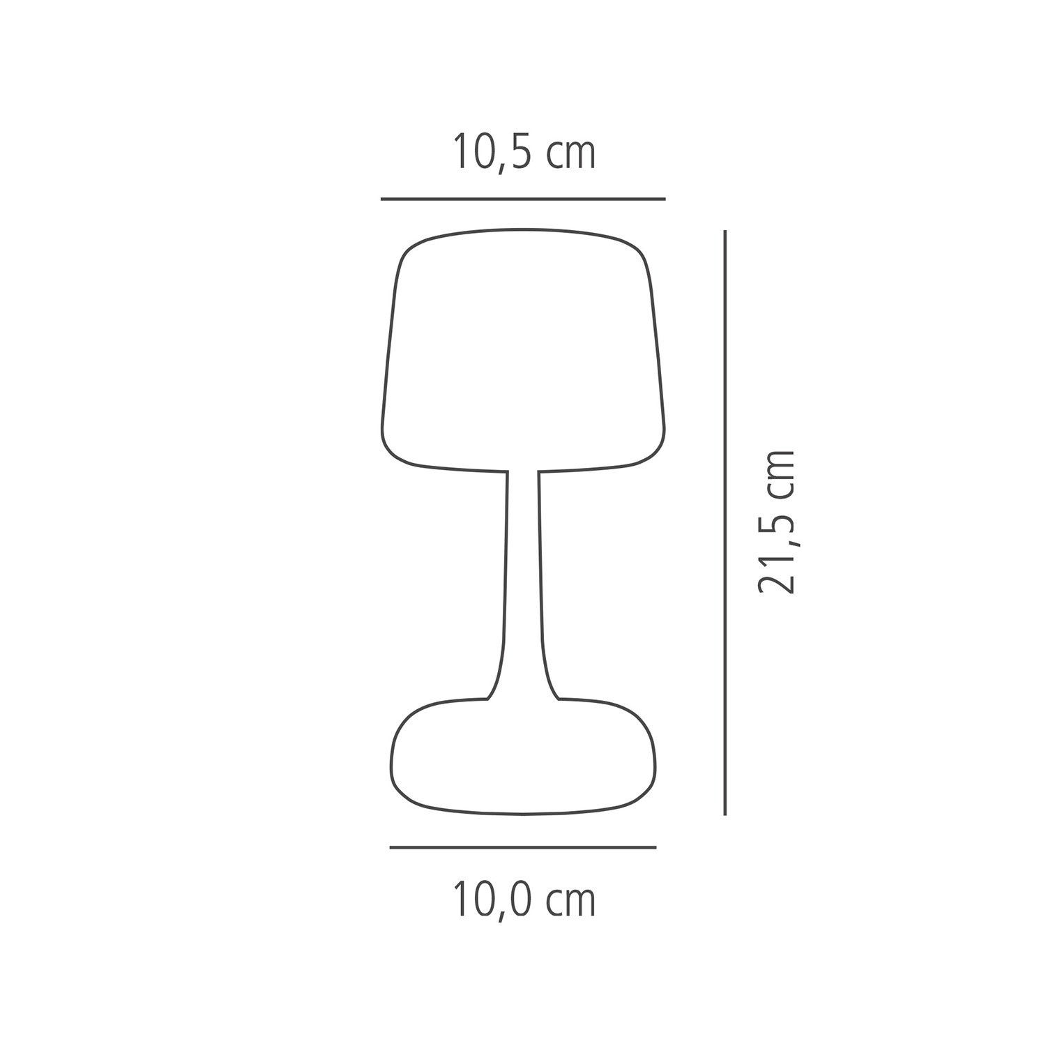 Stolová lampa SOHO, čierna, výška 21,5 cm