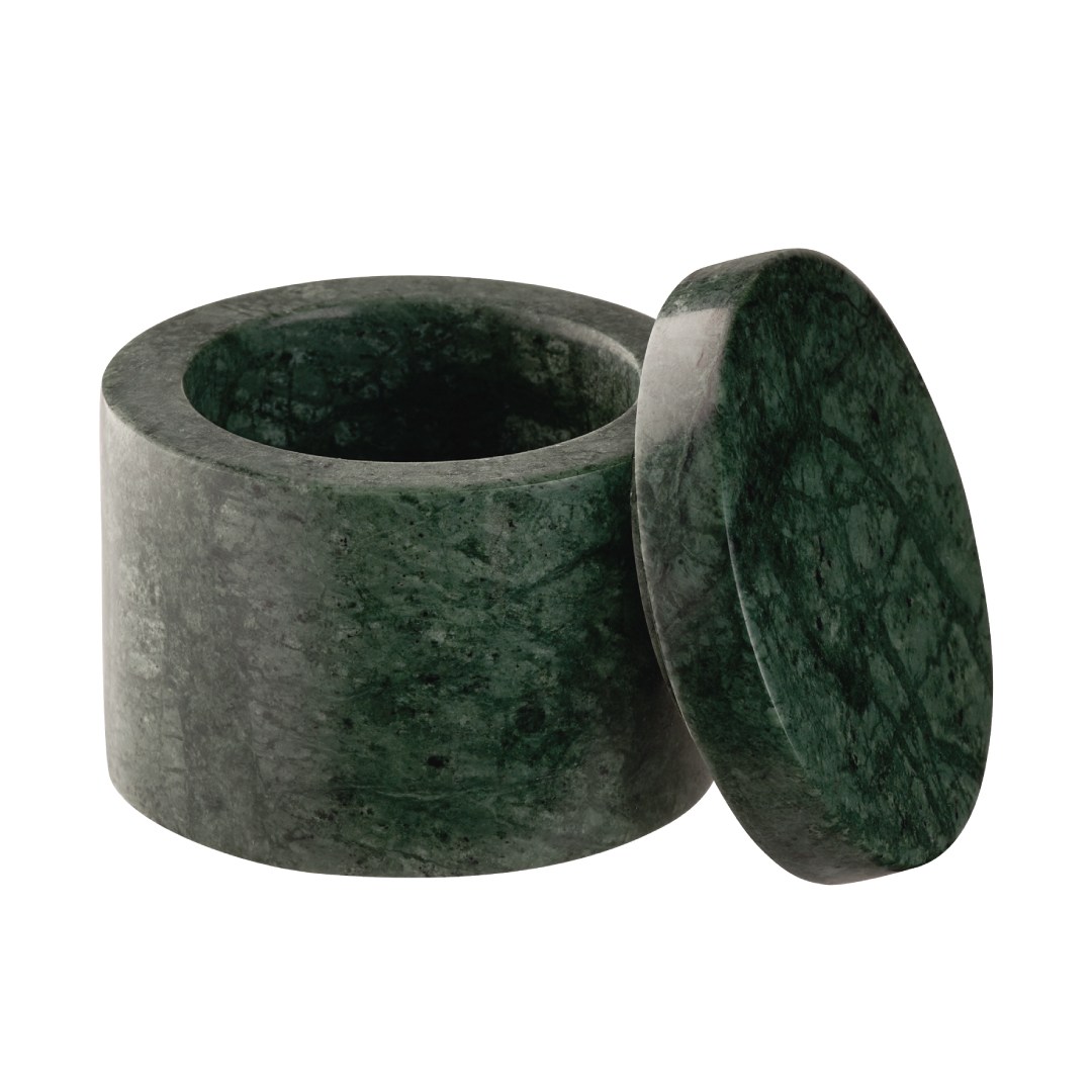 dóza, súprava 2ks, priemer. 6CM, 40ml, MINERA mramor, zelená