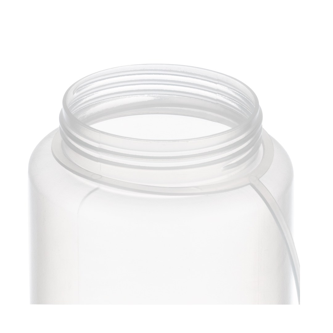 Fľaša dávkovacia polyetylén, transparentná, priemer. 8 cm, v. 26,5 cm, 1.025 ml