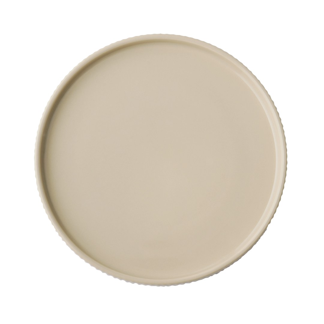Tanier THE GRID, porcelán, béžová pr. 20 cm, v. 2,5 cm