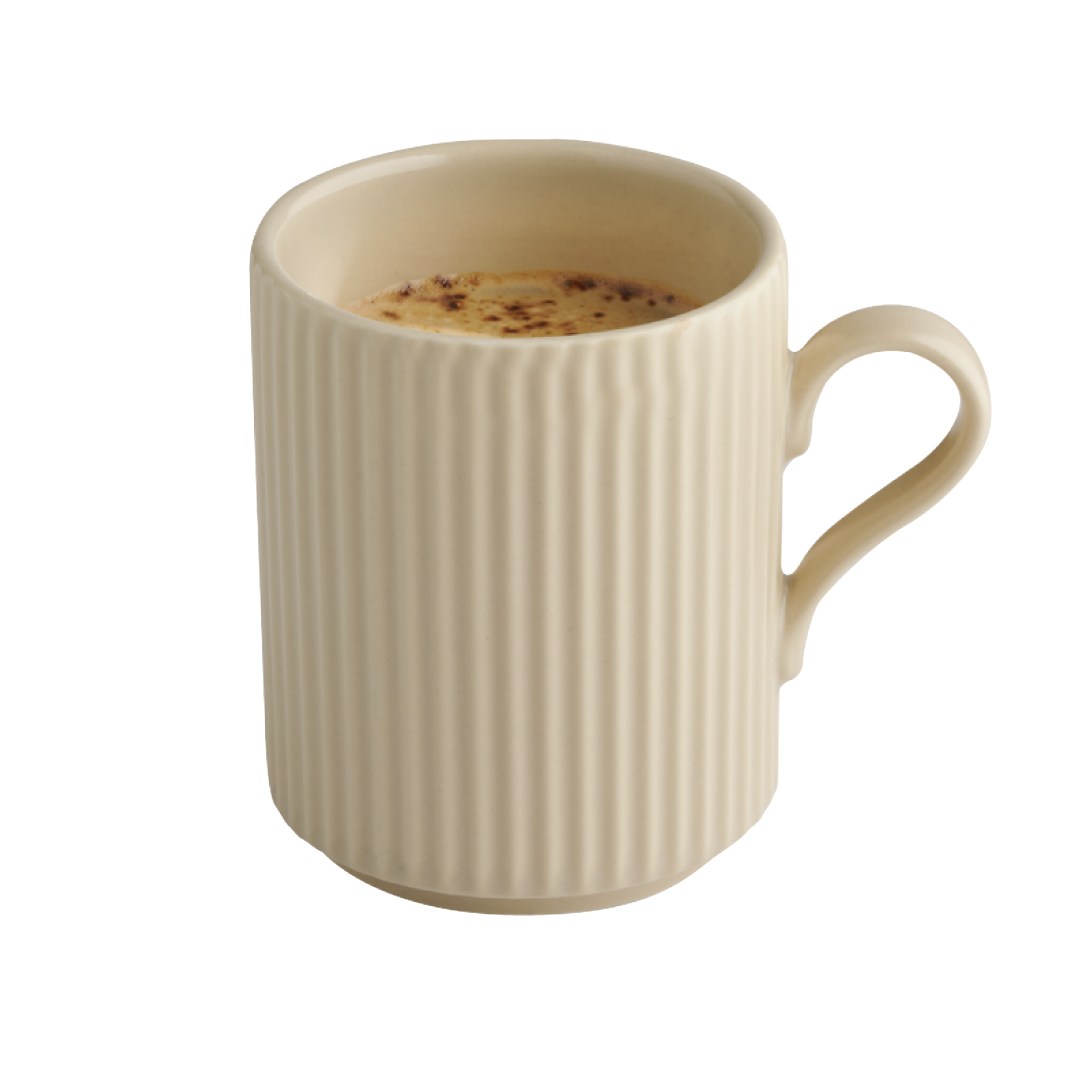 Hrnček THE GRID, porcelán, béžová pr. 7,5 cm, v. 9,5 cm, 240 ml