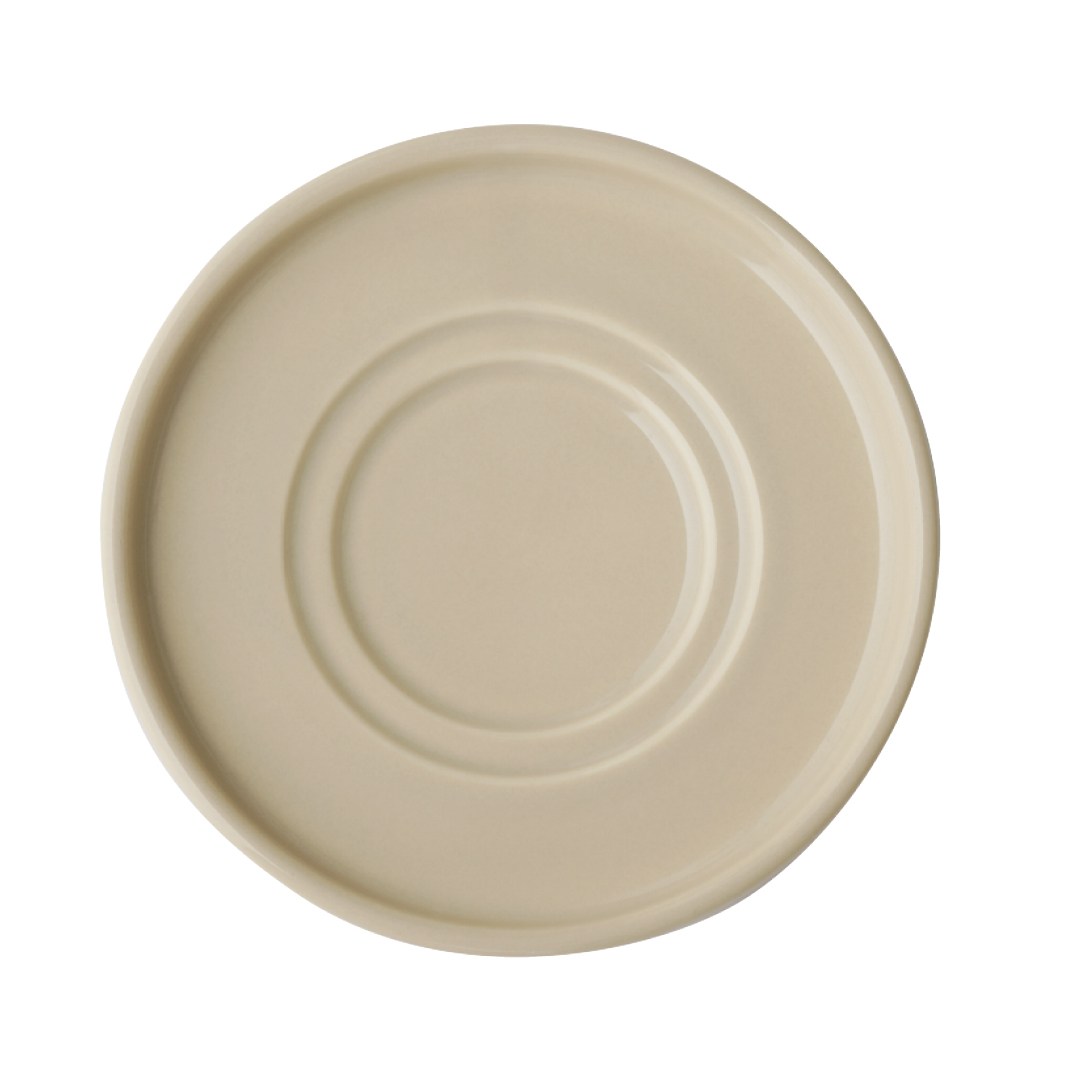 Podšálka THE GRID, porcelán, béžová pr. 12,5 cm, v. 2 cm