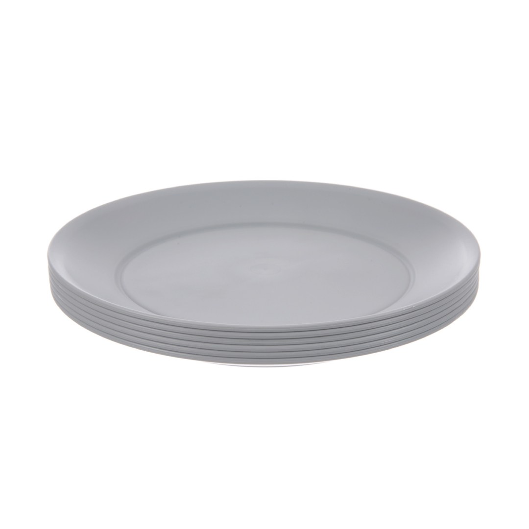 Plytký tanier SANDY pr. 23,5 cm, plastový, farba šedá