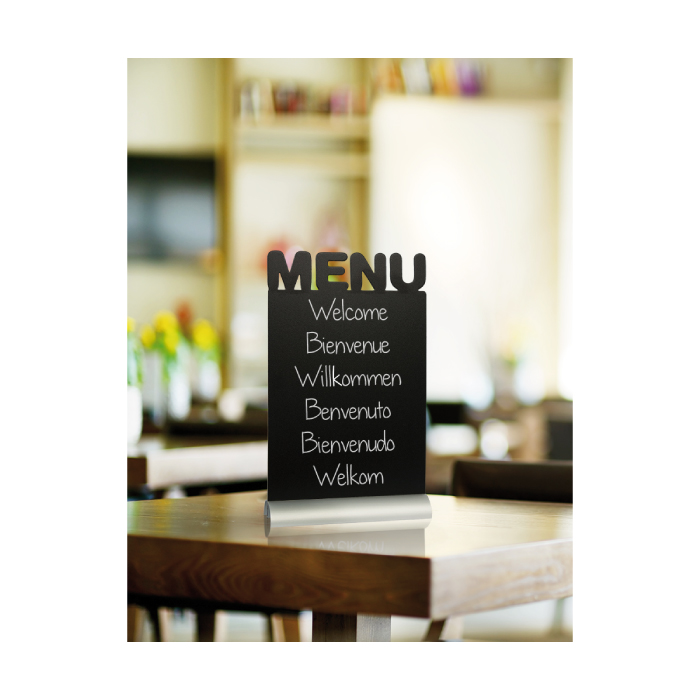 Popisovacia tabuľka stolná MENU 31 x 21 x 6 cm s popisovačom