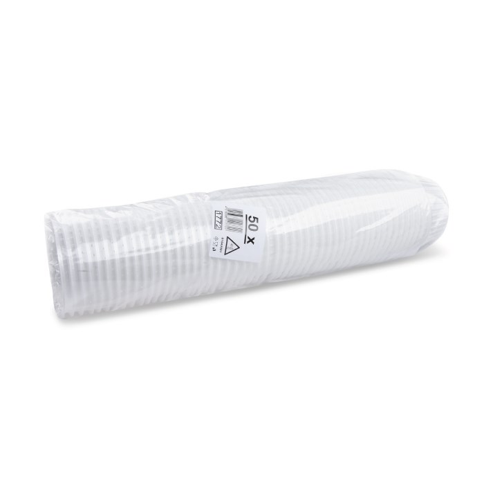 termo-miska guľatá biela 340 ml, 50 ks (XPS)