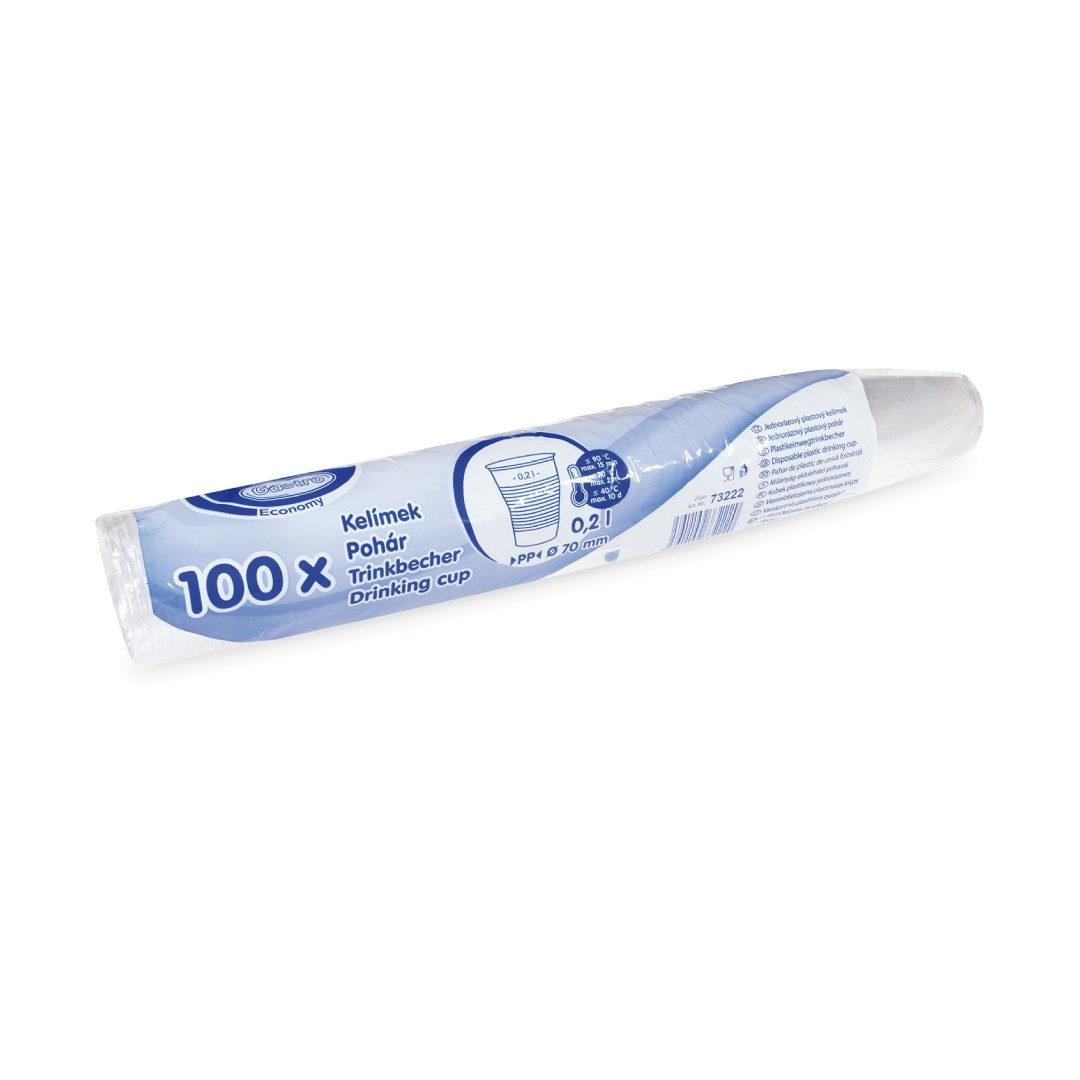 kelímok priehľadný 0,2 l / 100ks (PP)